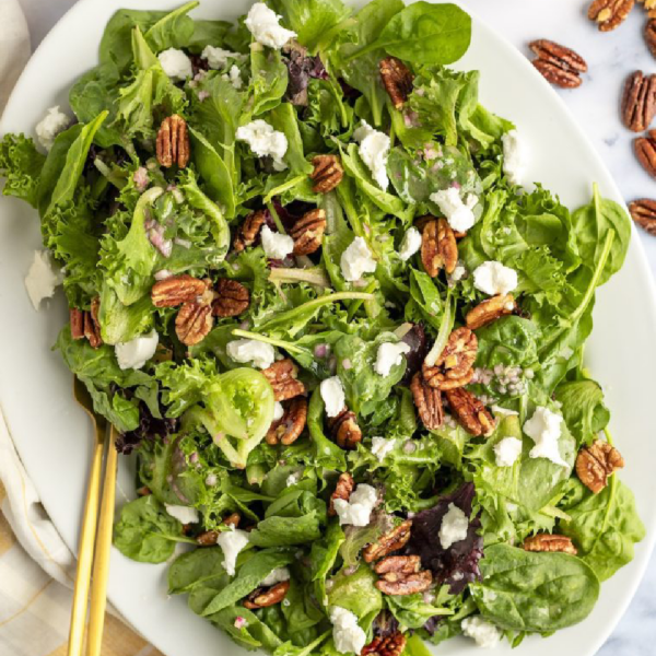 Mixed Greens with Goat Cheese & Walnuts